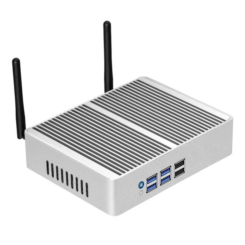 BEBEPC Mini PC con Inter Core i7-4500U/i5-5300U Barebone Kit compatible con WiFi Linux computadora compacta para Win10Pro industrial Ready
