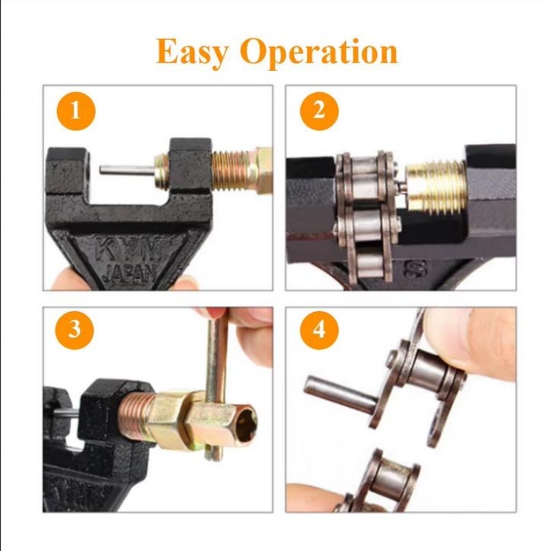 Chave inglesa universal de aço carbono, divisor de pino, removedor de corrente 420-530, ferramentas de reparo para motocicleta, bicicleta, atv