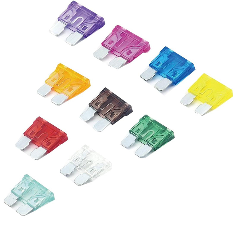 100 peças kit de sortimento de fusíveis de carro perfil tamanho médio tipo lâmina fusível auto carro caminhão 2-35a fusível com clipe de caixa