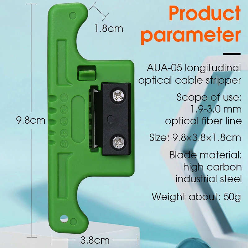 HMSAT-5 Fiber Cable Ribbon Stripper FTTH Fiber Optic Stripping 1.9~3mm MSAT5 Access Tool Kit Loose Buffer Tube Stripper AUA-05