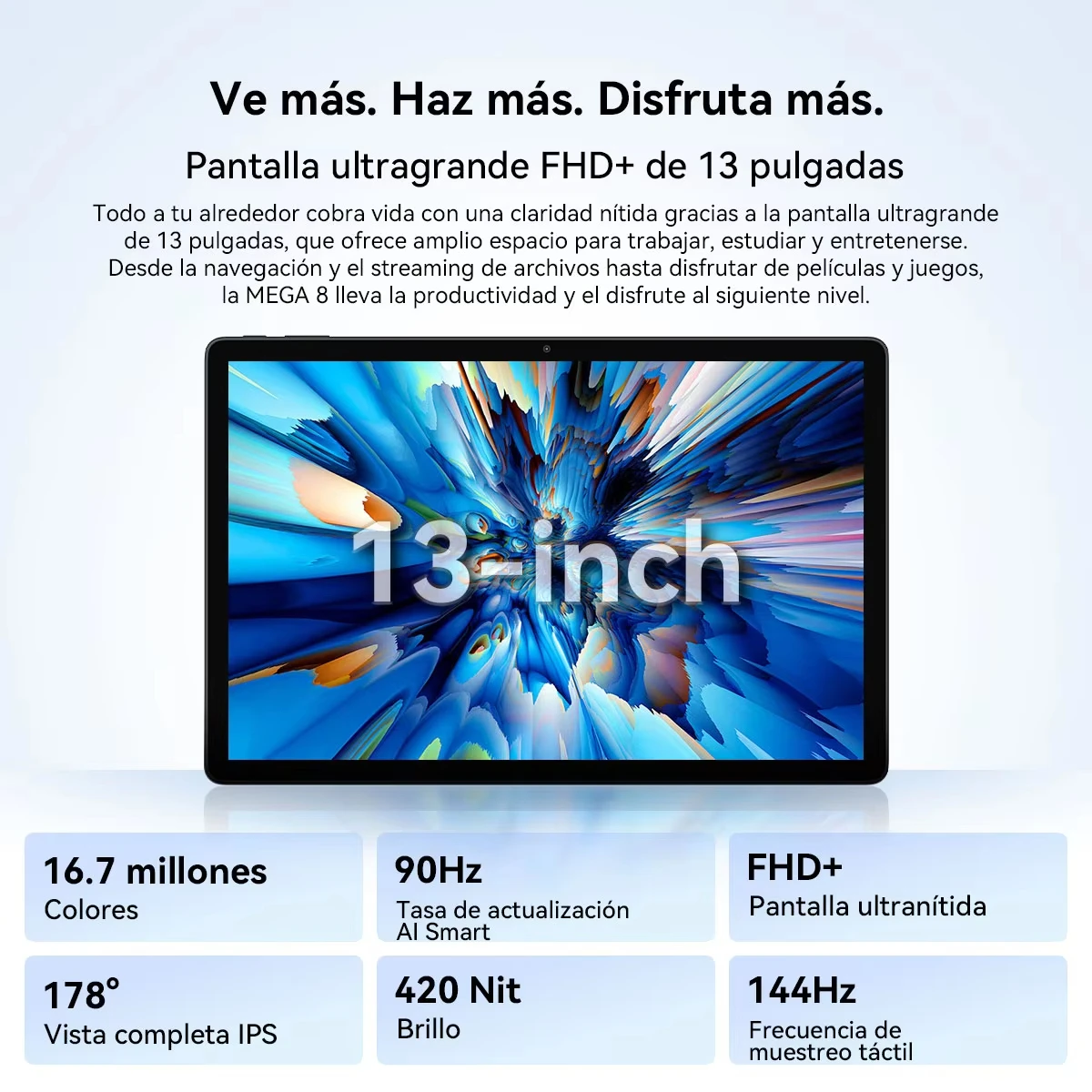 【Wereldpremière】Blackview MEGA 8 Tablet 13 inch FHD+ 90Hz Scherm 11000mAh AI Android 15 50Mp Camera 4 BOX Luidsprekers 4G Pad PC