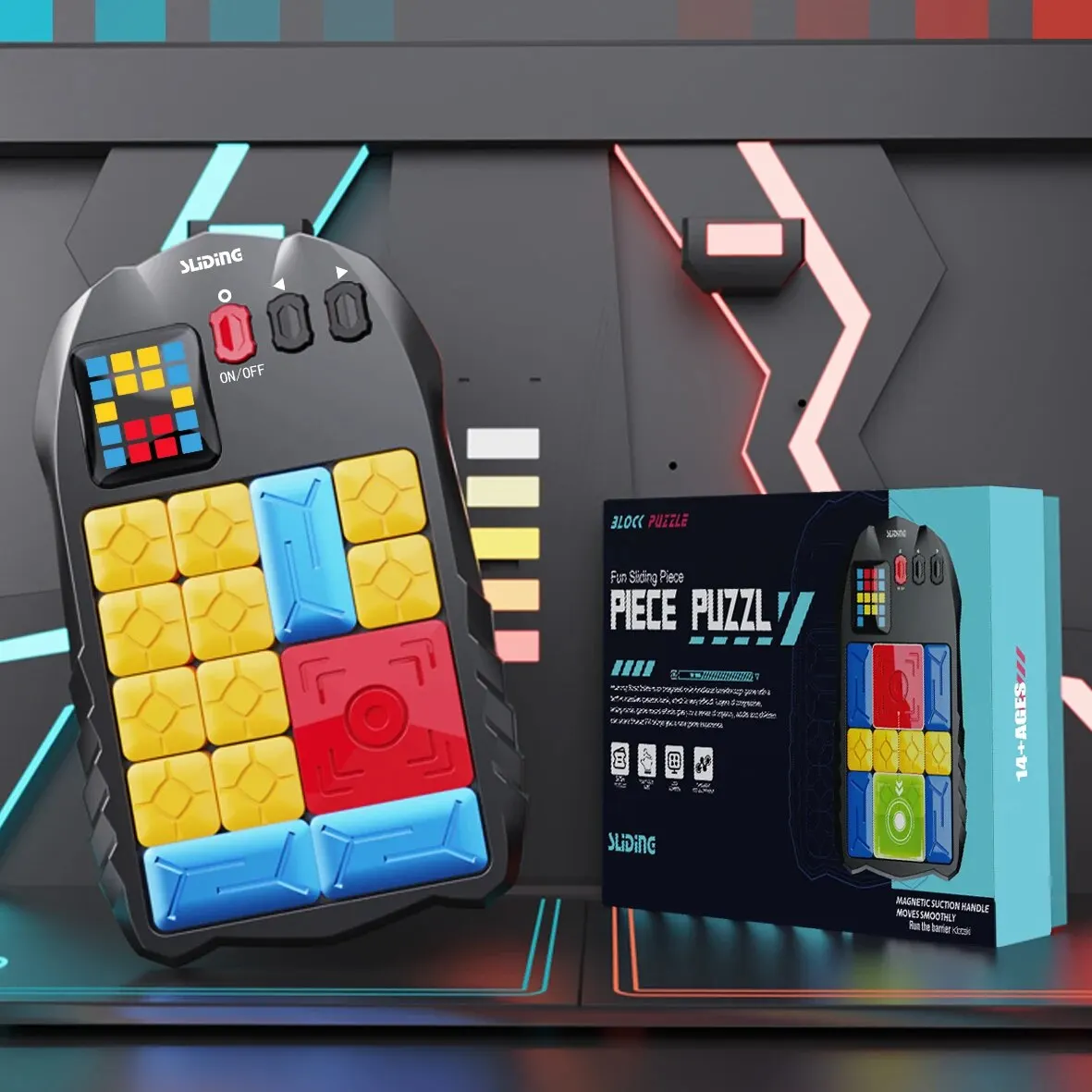 Huarong Road Magnetic Suction Block Sliding Puzzle CHILDREN'S Puzzle Logical Thinking Training Brain-burning Board Game Toys