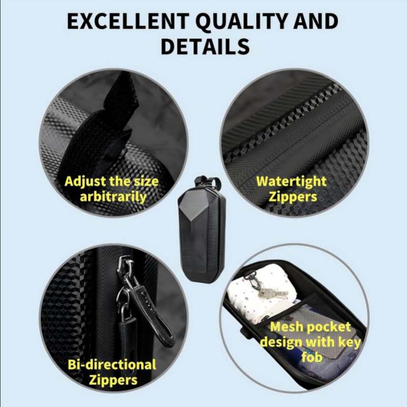 Electric Scooter Bag Storage Electric Bike Handlebar Bag Scooter Storage Bag with Large Capacity Waterproof Front Handlebar Bag