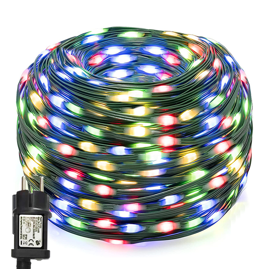 24V Wasserdichte Grüne Kabel LED Lichterketten Outdoor 10/20/50/100M Weihnachten Fee Lichter girlande für Garten Hochzeit Party Decor