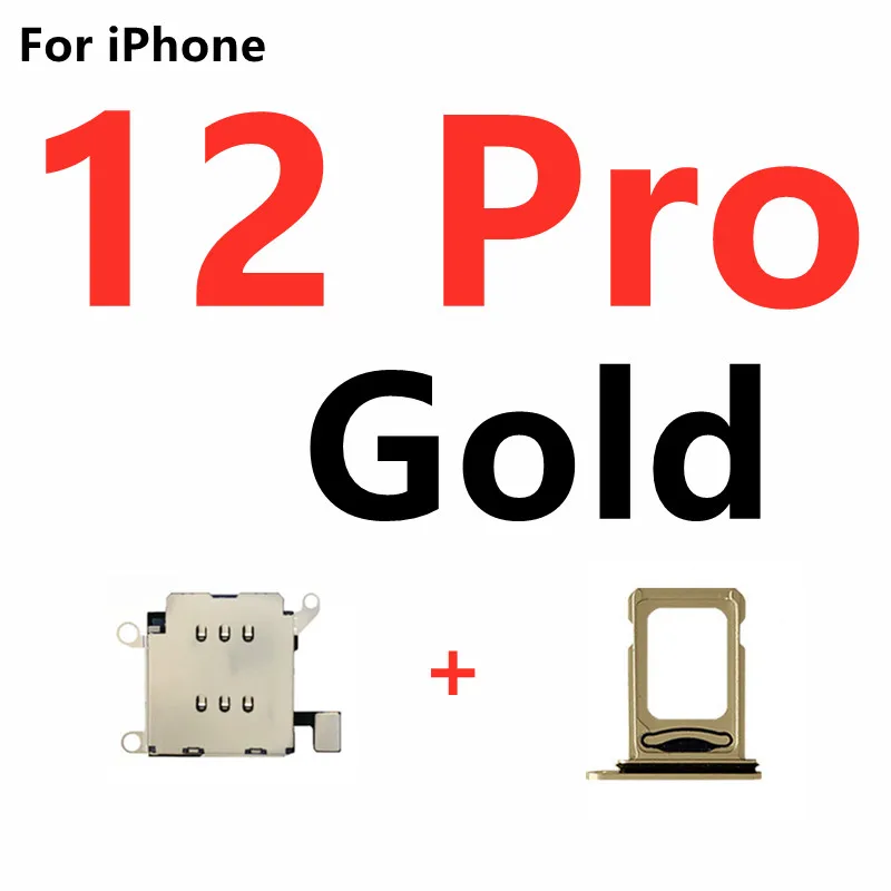 Dual Sim Đầu Đọc Thẻ Cổng Kết Nối Cáp Mềm Nơ Cho iPhone 12 Pro Max Khay Sim Khe Đựng Linh Kiện Thay Thế