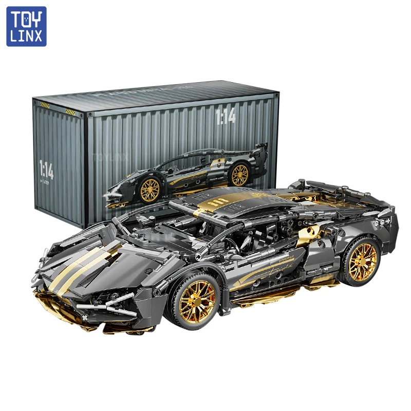 1280PCS Building Blocks 1:14 MOCกีฬารถแข่งรถรุ่นCity Mechanical Superอิฐปริศนาของเล่นผู้ใหญ่ของขวัญฮาโลวีน