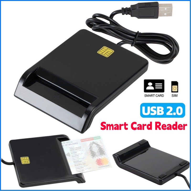 Lecteur de carte d'identité USB 2.0 intelligent DNIE ATM CAC IC ID carte bancaire connecteur de cloneur de carte SIM pour Windows Linux lecteur de carte Portable