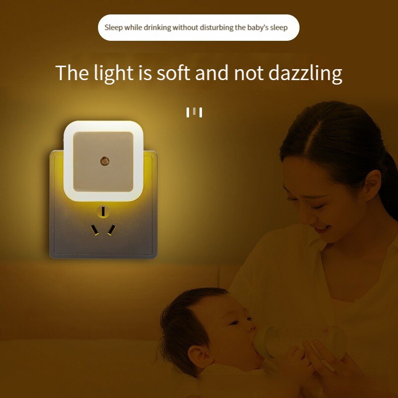 Kabelloses LED-Nachtlicht Mini-Eu-Stecker Lichts teuerung Sensor Kinderzimmer Kinderzimmer Dekoration Mitternacht Tricolor Licht