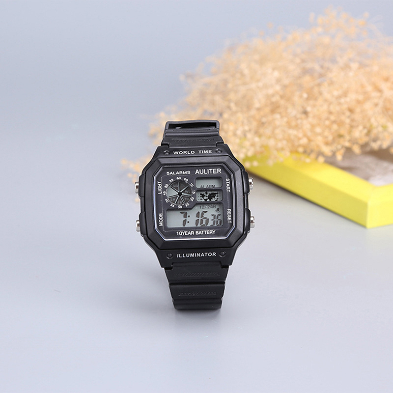 Reloj deportivo Digital luminoso para hombre, cronógrafo electrónico Delgado, resistente al agua