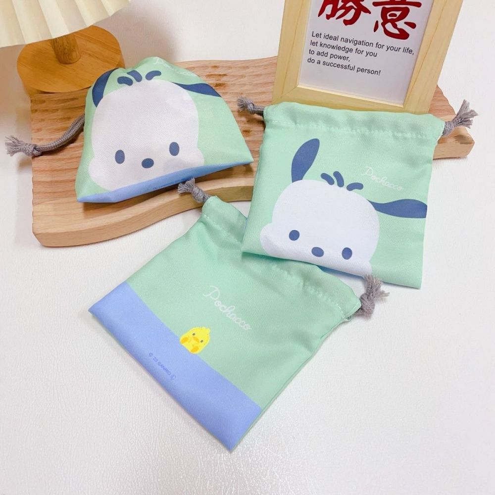 Sanrio pacote bolso kawaii hellokitty kuromi cinnamoroll saco de armazenamento dos desenhos animados não tecido saco de cordão presentes de festa das crianças st