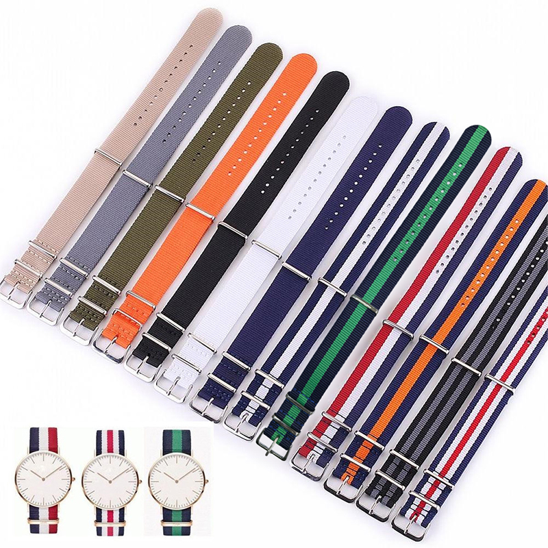 Pulsera Universal de nailon y lona de 18mm, 20mm y 22mm, correa de reloj nato para Rolex Longines Tissot Swatch para SEIKO OMEGA IWC