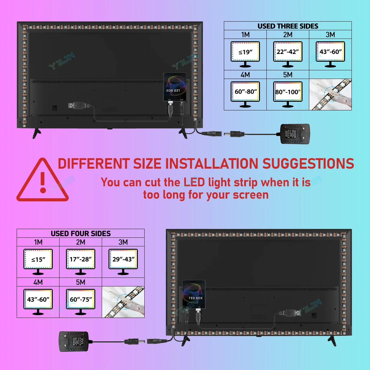 Meeslepende LED-strips TV PC Achtergrondverlichting RGBIC Droomkleur Computerscherm Monitor Kleursynchronisatie Smart Control Omgevingslampen