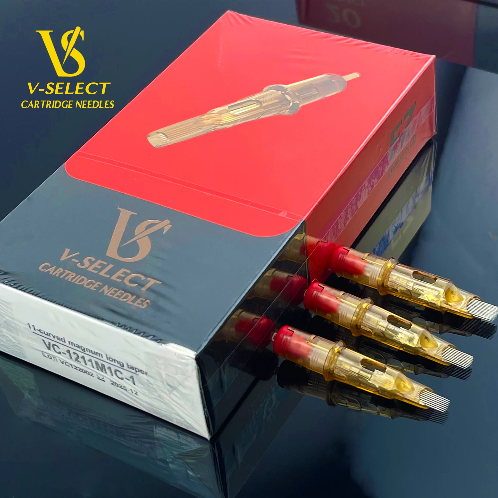 Agujas para cartuchos de tatuaje EZ V-Select # 10 0,30 mm bugpin curvo Magnum redondo Magnum desechable aguja de tatuaje suministros 20 unids/caja