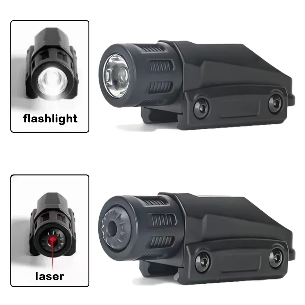 Luces de puntería láser tácticas de plástico/Metal, luz para arma de caza, punto rojo militar, luz para pistola de juguete, rieles Picatinny de 20mm