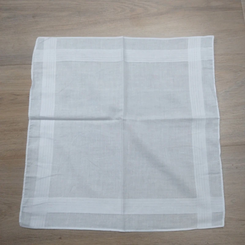 652F 부드럽고 우아한 레이디 코튼 손수건 레이스 화이트 Hankies DIY 자수 식기 코튼 여성 Hankies 파티