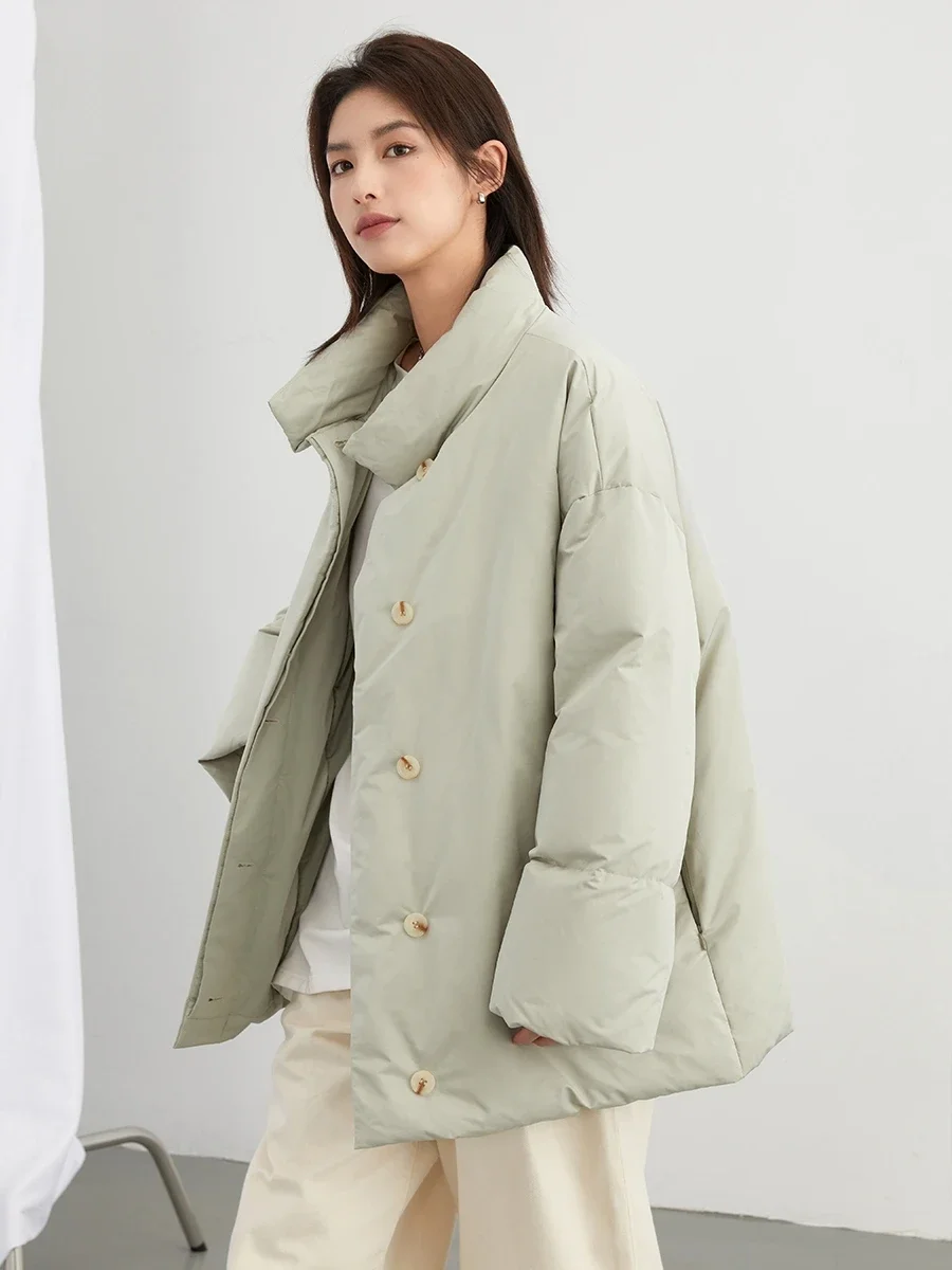 แจ็กเก็ตขนเป็ด90% ลำลองสำหรับผู้หญิง, เสื้อแจ็คเก็ตลำลองผู้หญิงสไตล์เกาหลีแบบเสื้อขนเป็ดเสื้อแจ็คเก็ตทรงหลวมเสื้อแจ็คเก็ตฤดูใบไม้ร่วงฤดูหนาว2023สำหรับผู้หญิง