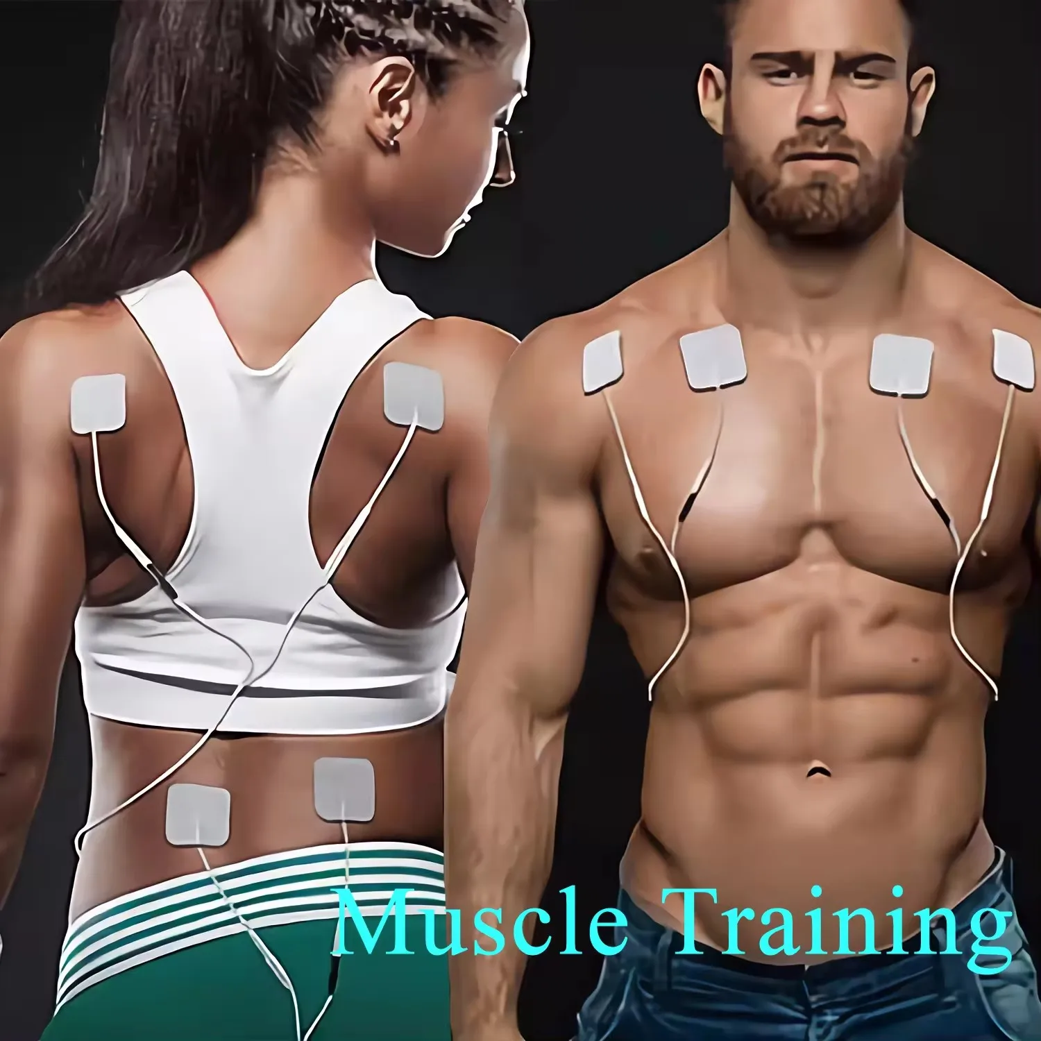 Estimulador muscular elétrico 4 em 1, dispositivo interferencial de fisioterapia de alta frequência, ems, ift, rUSs, dezenas, eletroestimulador de pulso