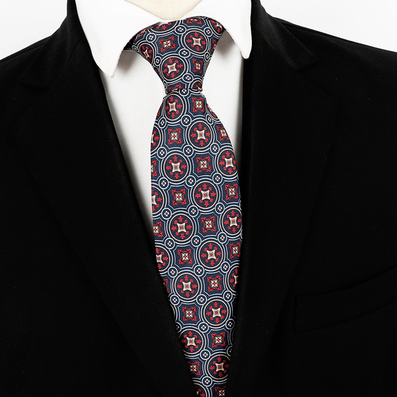 Mode 8CM Heren Stropdas Print Patronen Klassieke Stropdassen Voor Man Bruidegom Handfeel Polyester Stropdas Zakelijke Bruiloft Accessoires