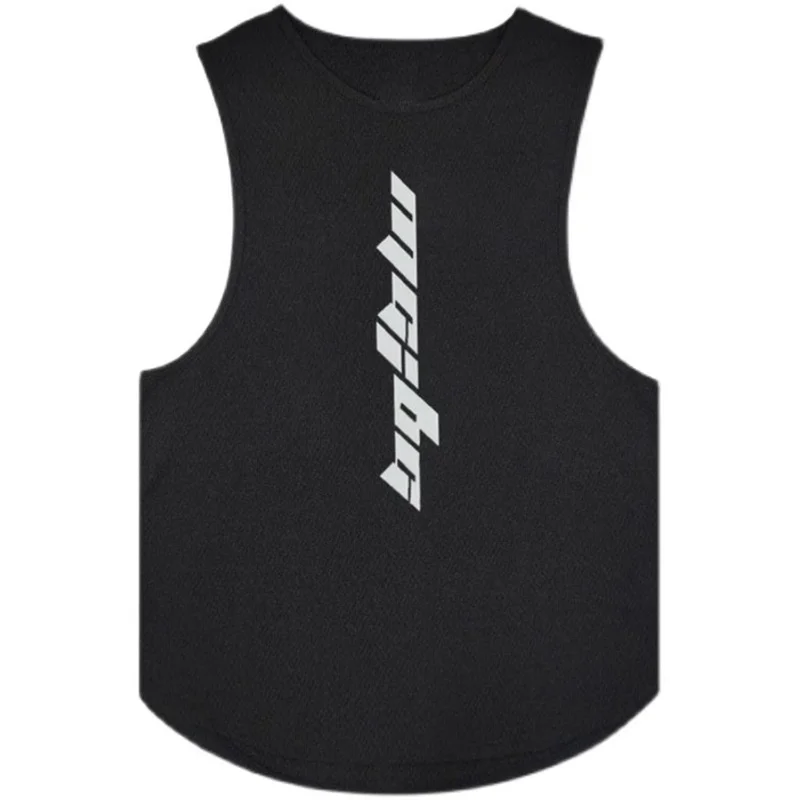 最新のフィットネスルーズ男性タンクトップ速乾性ノースリーブ tシャツフィットネス服バスケットボールトレーニングベスト男性スポーツアンダーシャツ