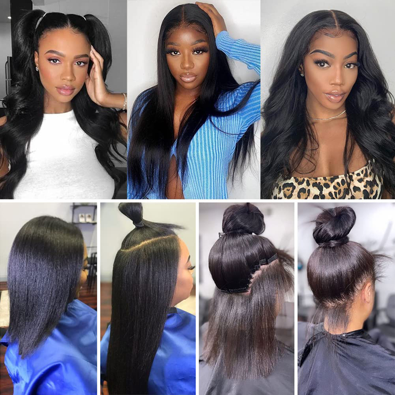 Bande droite dans les Extensions de cheveux cheveux humains 1B noir naturel 50G bande sans couture dans le ruban Invisible dans les Extensions de cheveux cheveux humains