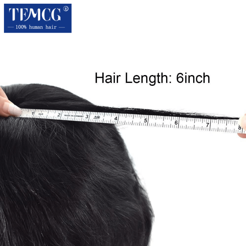 Male Hair Prosthesis Full Thin Skin PU Toupee Men Durable Wigs For Men 100% Natural Human Hair System Unit Capillary Prosthesis