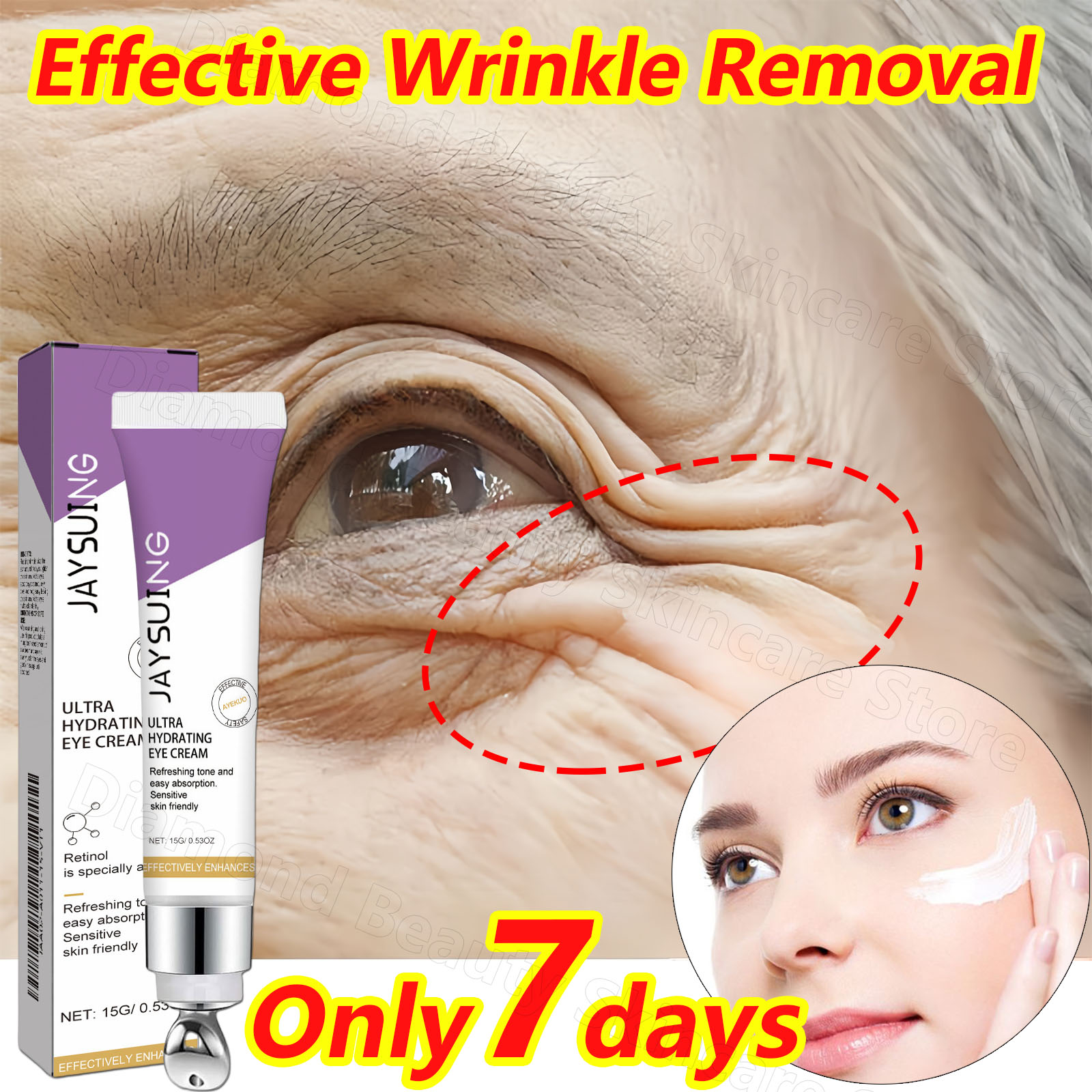 Retinol eliminar arrugas crema de ojos reafirmante instantáneo levantamiento desvanecimiento líneas finas bolsas de ojos Anti círculo oscuro brillo belleza cuidado de la piel