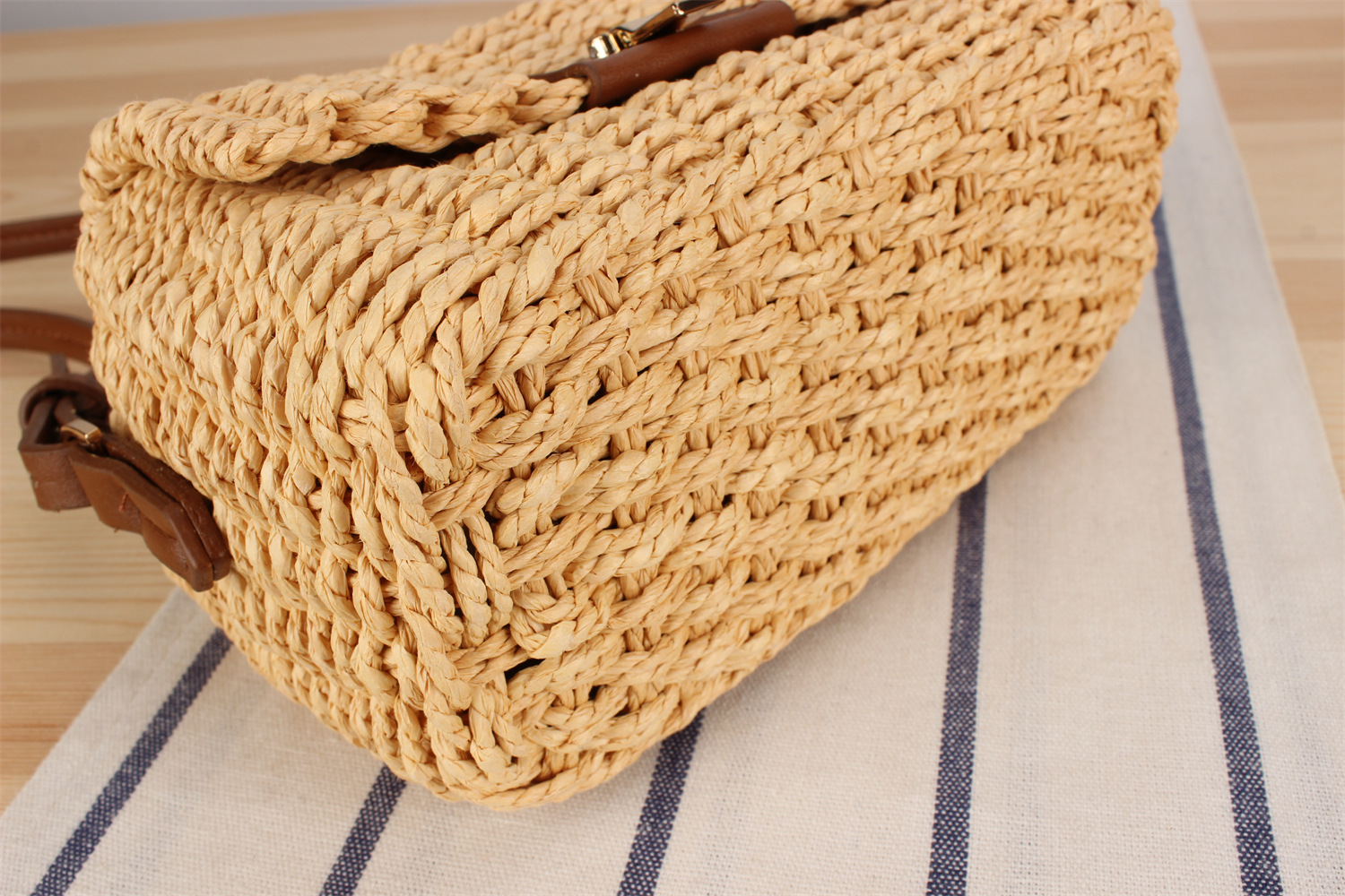 Fashion Box słomiane torebki damskie projektant marki rattanowe torby na ramię Crossbody ręcznie tkane letnia torba na plażę torebka podróżna 2021