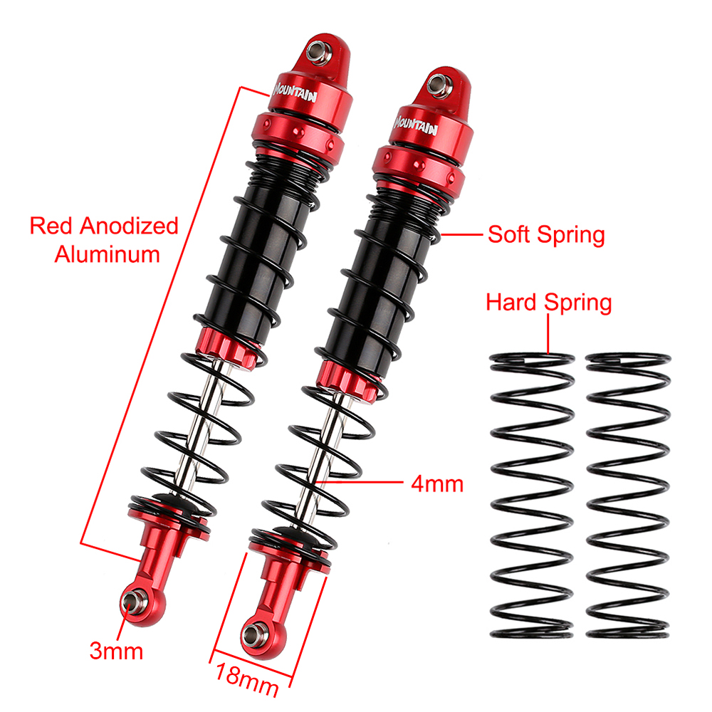 Amortiguador de aluminio INJORA 90/100/110/120mm amortiguador para 1/10 coche trepador de control remoto Axial SCX10 90046 Capra AXI 231017   TRX-4 Gen8