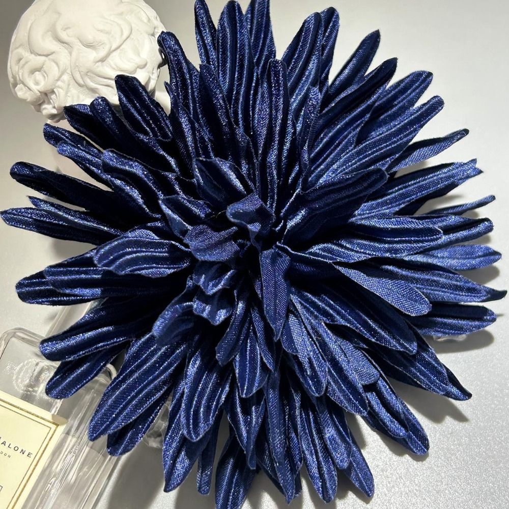 Fabric Handmade Accessories Large Flower Brooch Jewelry Badge Accessories Suit Sweater Coat Corsage Solid Color