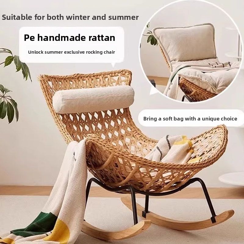 Rattan al aire libre, sillón reclinable, mecedora, balcón, exterior, patio, ocio, silla, perezoso, sofá, sala de estar, durmiable