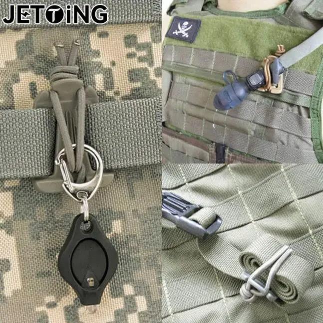 Correas de Dominator para exteriores, cordón elástico, hebilla colgante, Clip, Kits de viaje, útil, 1 piezas