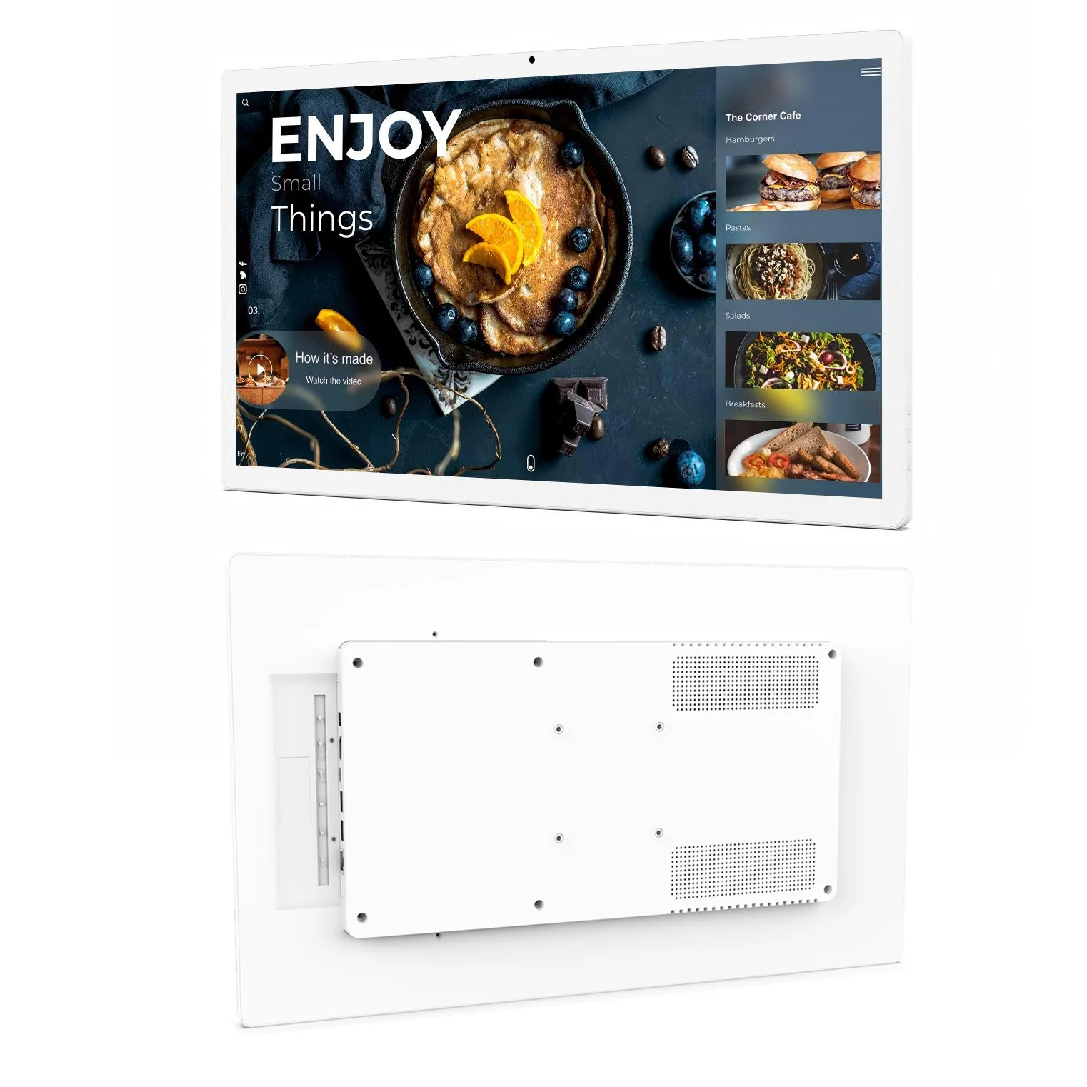 Free Shipping 15.6-32 Inch Android 14 Wall Mount Tablet PC 8G+128G Multimedia Player HDMI Input Touch Screen Slim Display