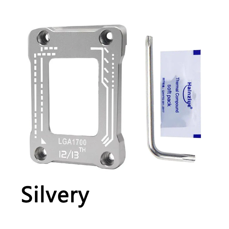 LGA1700 ซ็อกเก็ตป้องกันการดัดหัวเข็มขัด CPU ดัด Corrector กรอบอลูมิเนียม CPU LGA 1700 Fastener สําหรับ LGA1700 เมนบอร์ด