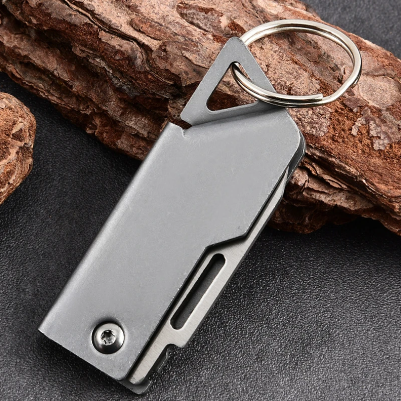 Mini Portable Folding Pocket Knife, Stainless Steel Blade, Keychain, Decoration, Holiday Gift, Travel Camping Tool