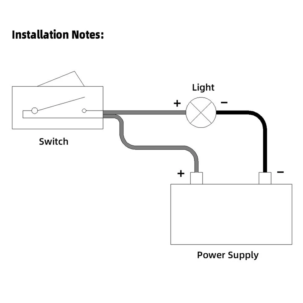 Interruptor Universal Carro com Cabo, Interruptor de Desconexão da Bateria, Tipo Colar, Mini Interruptor para Lâmpada de Nevoeiro, Luzes de Néon, DC 12V, 24V, 60cm, 100cm
