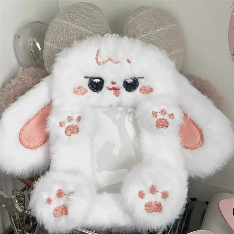 케이팝 플러시 카드 사진, 1개, 귀여운, 키체인 포함, 만화 카와이, 사진 슬리브, 신분증, 은행 신용카드 보호기, 문구류