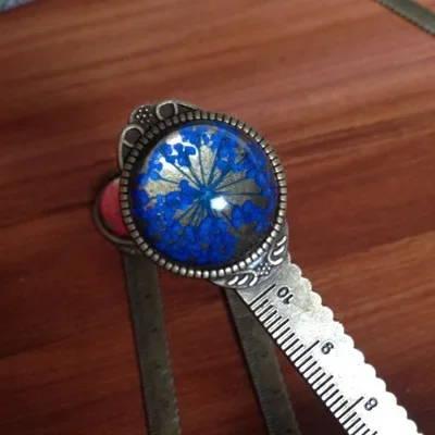 1 Máy Tính 10Cm Sáng Tạo Retro Đồng Vòng Đánh Dấu Trang Thước Vintage Kim Loại Hoa Nhiều Màu Sắc Kính Đá Quý Như Trang Sách Bút đồ Dùng Học Tập