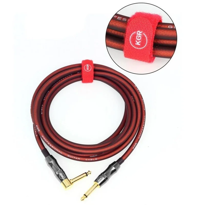 KGR 20AWG электрогитара бас аудио кабель разъем прямой и прямоугольный разъем инструмент шумоподавление щит гитарный кабель