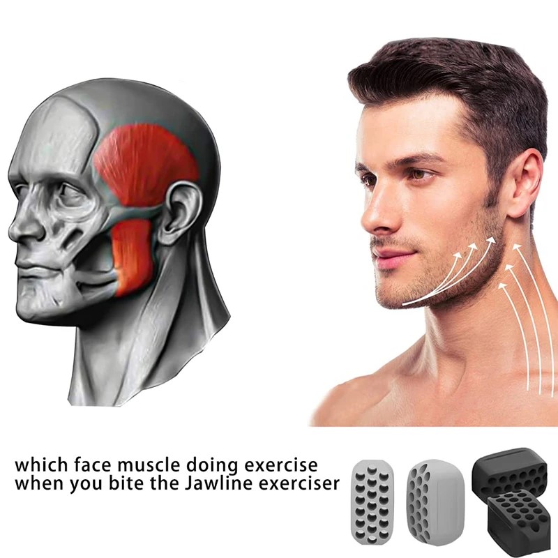 Silicone Jaw Exerciser Toner per il viso e Jawline Fitness Ball Neck tonificante Equipment strumento per la bellezza del viso esercitatore per doppio mento