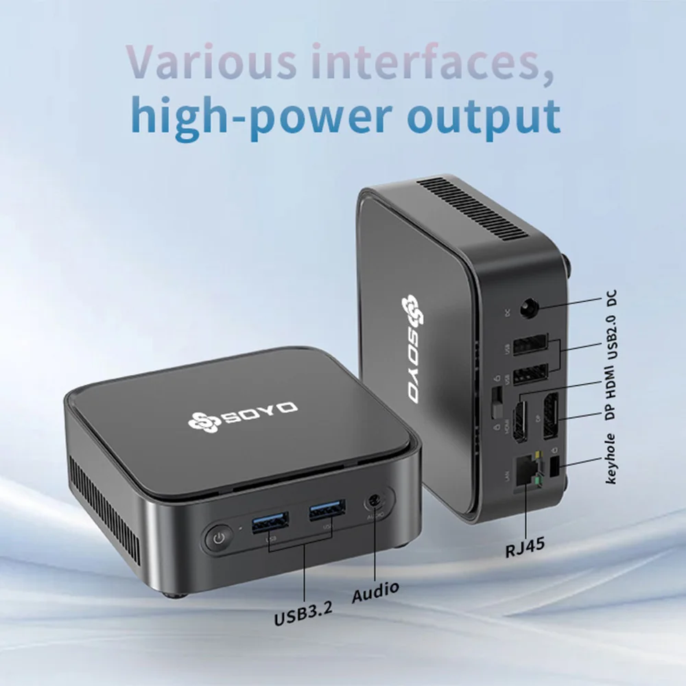 SOYO Mini PC M4 PLUS2 Intel N150 8GB 16GB RAM 256GB 512GB SSD Windows 11 Pro Mini computer desktop per giochi aziendali a casa