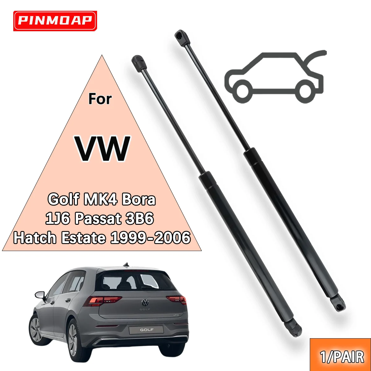 Barra de mola para suporte de gás de porta-malas, para vw golf mk4 bora 1j6 passat 3b6 hatch estate 99-06, barra de pressão traseira oe 1j827550c