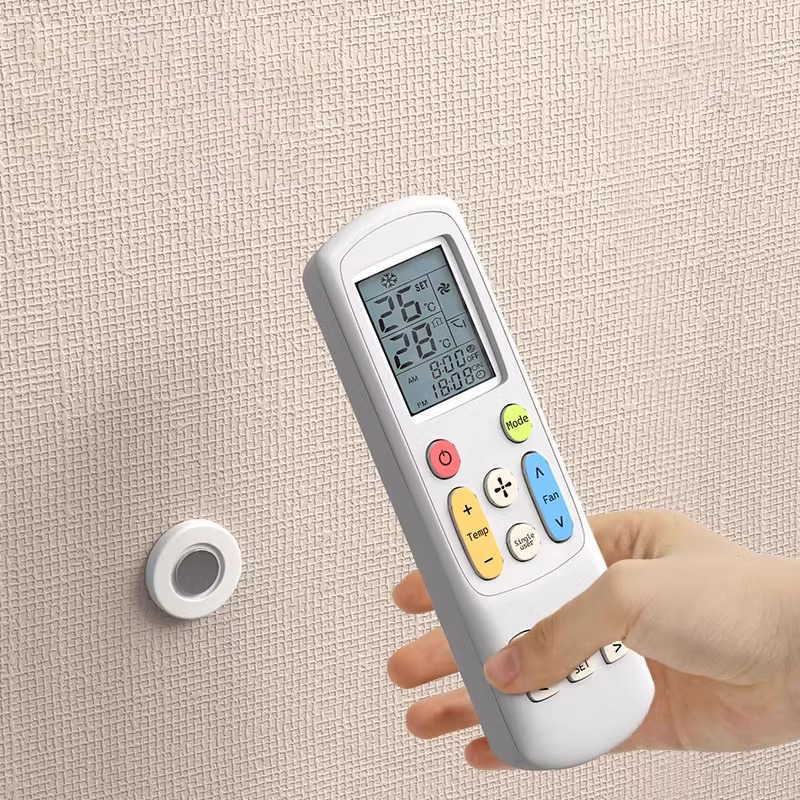 3pcs No Drill Magnetic Remote Holder - Wall Mount for TV/AC/DVD Remotes, White Space-Saving Design