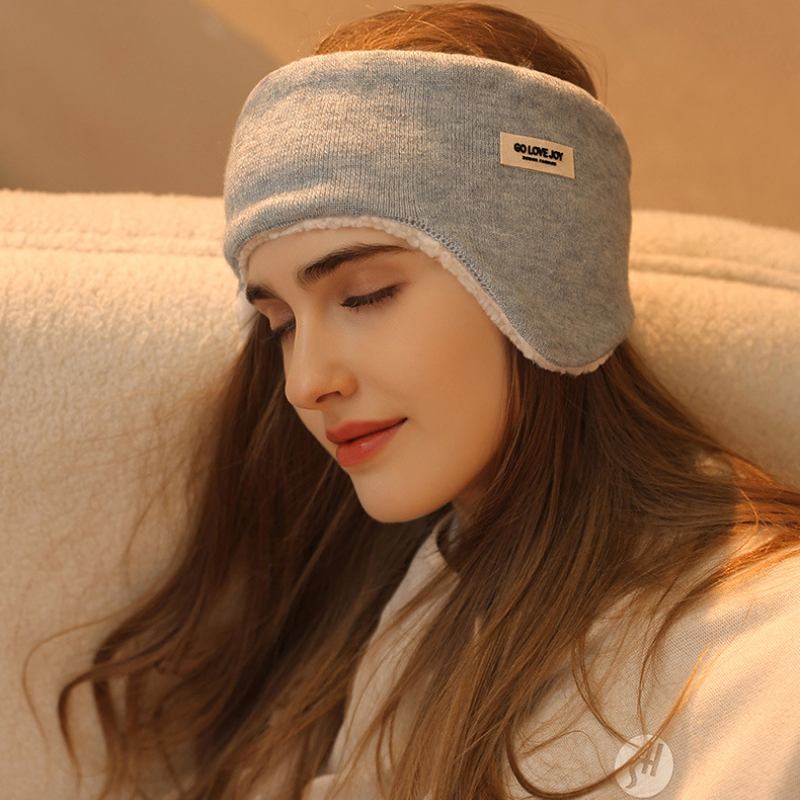Orejeras para mujer, tapones para los oídos más cálidos, orejeras insonorizadas de piel para invierno, orejeras plegables ciegas para hombres y mujeres, orejeras para dormir para niñas, reducción de ruido