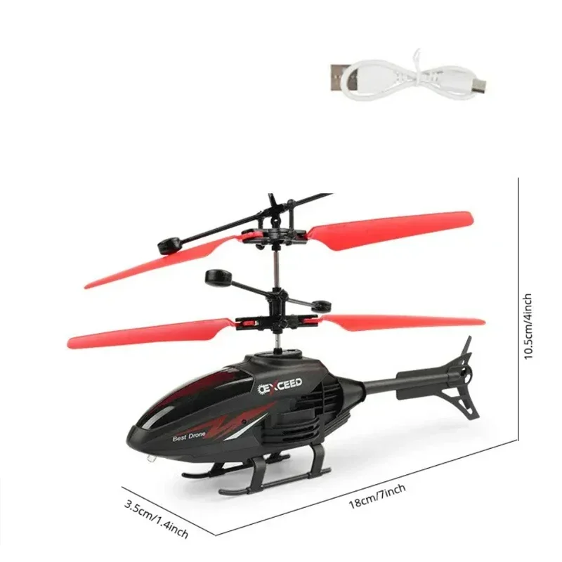 Mini RC Drone Rechargeable No Remote Control RC Helicopters Drone Toys Induction Hovering Safe Fall-resistant