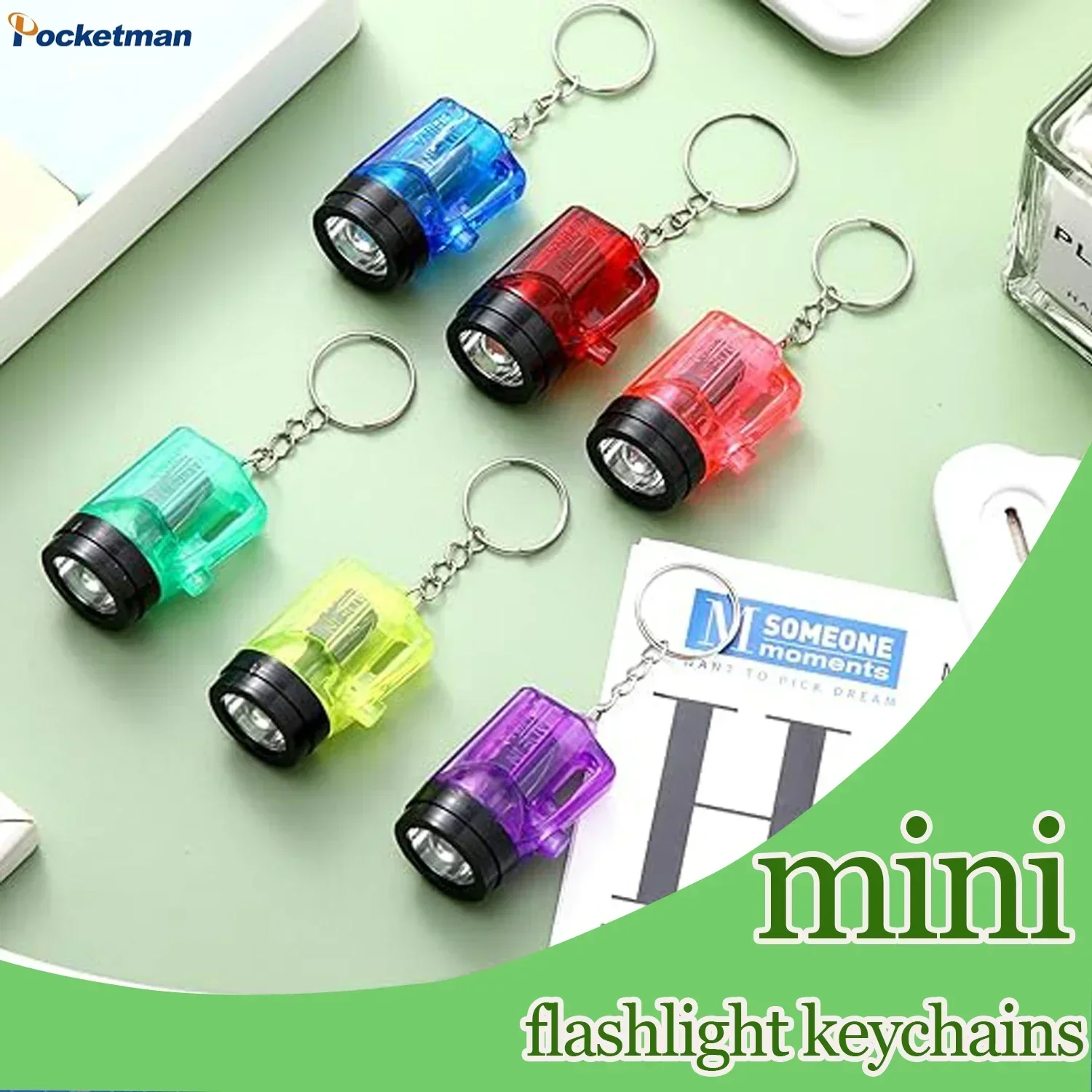 1-6 PCS Mini LED Keychain Light Pocket-sized Mini Flashlight Small Torch Portable Keychain Flashlight Pendant