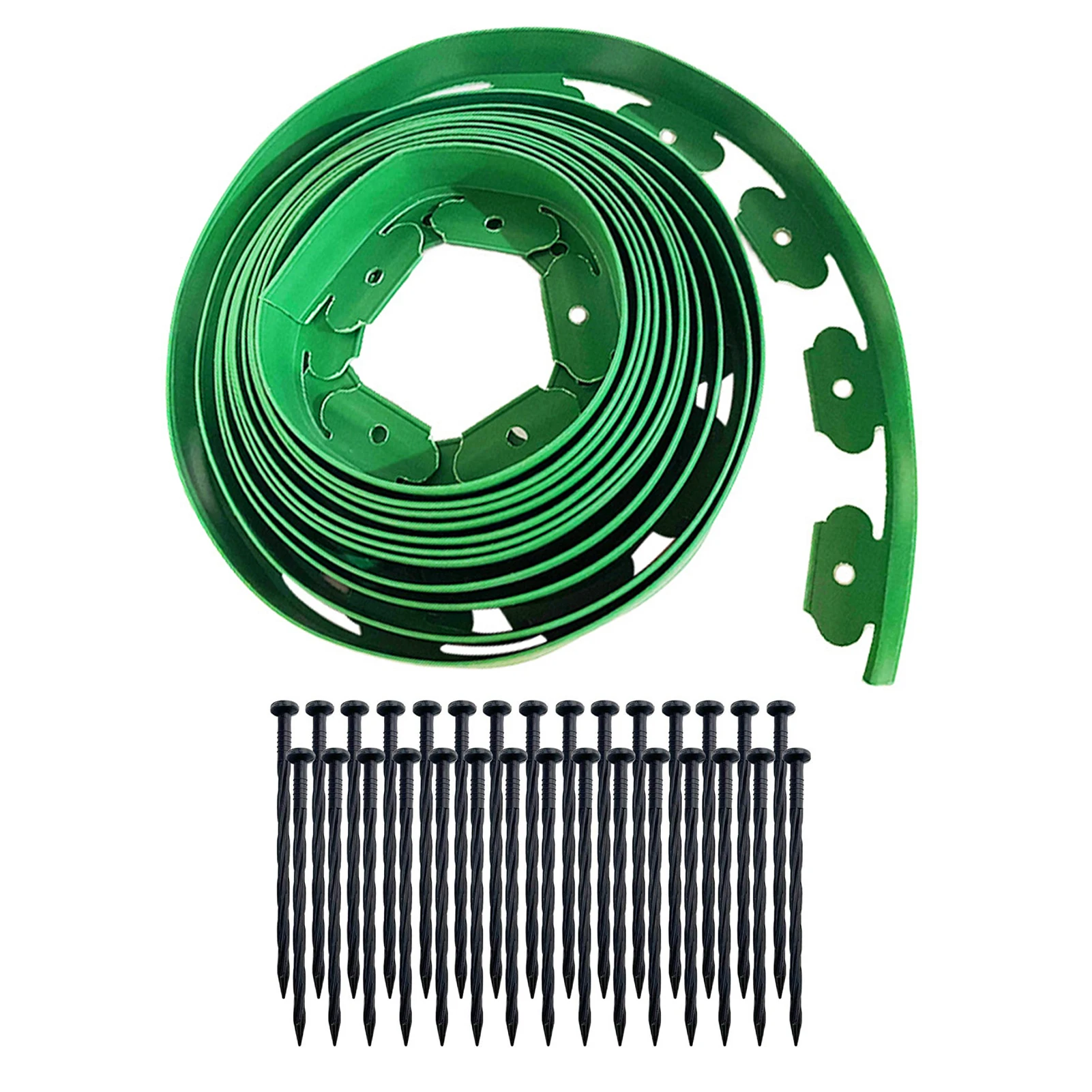 5/10M Fixed Garden Barrier Lawn Grass Plastic Edging Border Landscape Edging Garden Edge Kit With Anchoring Spikes Easy Install
