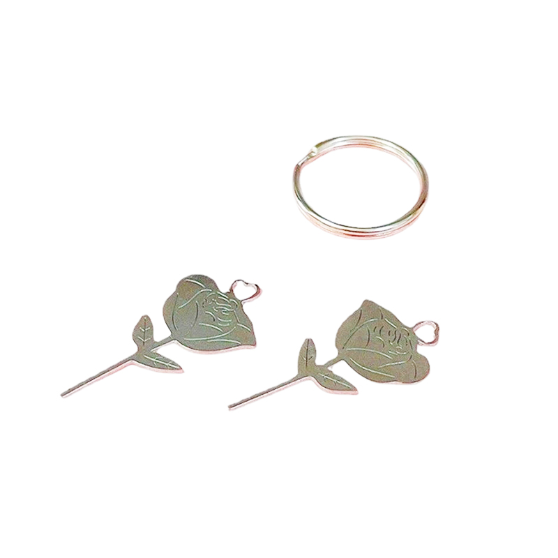 2 Teile/satz Rose Form Edelstahl Nadel für Smartphone Sim Tray Entfernung Eject Pin Schlüssel Werkzeug Universal Fingerhut