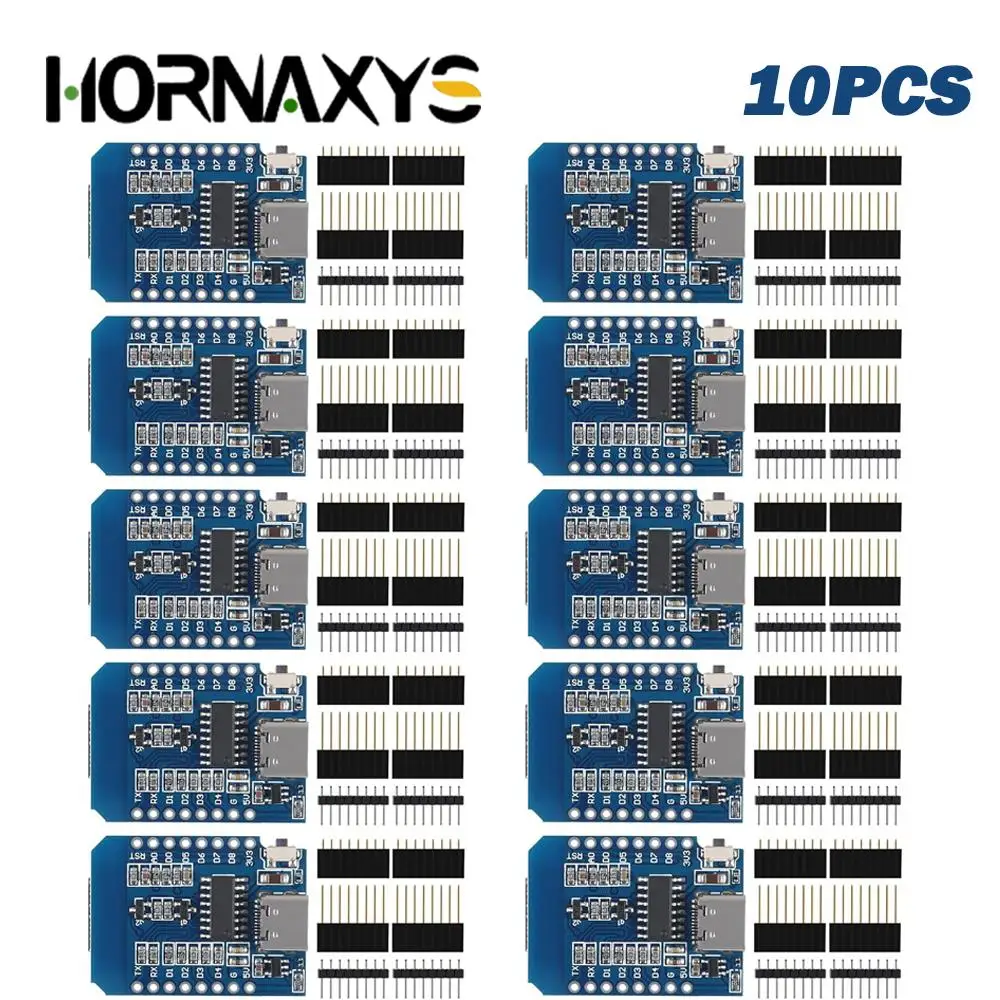 1-10PCS WeMos D1 Mini ESP8266 ESP-12F ESP12 Module WiFi Development Board TYPE-C Micro USB 3.3V Digital Pin For Arduino
