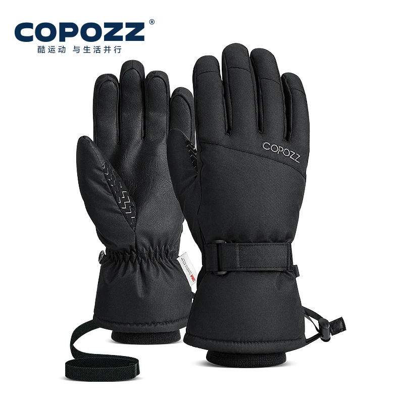 Copozz adulte chaud hiver gants de Ski imperméable 3M Thinsulate Snowboard gants thermique moto cyclisme gants hommes femmes
