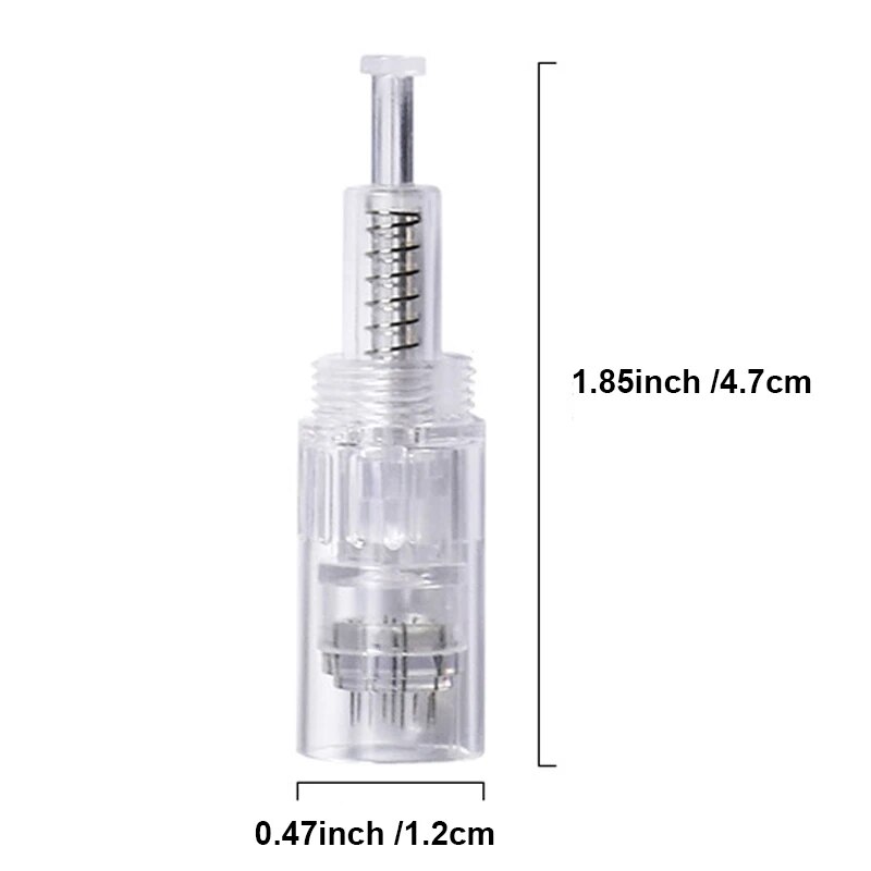 50 stücke 12pin/36pin Runde Nano Microneedling DermaPen Nadeln Schraube Patrone Ersatz Köpfe Tattoo Nano MicroNeedle